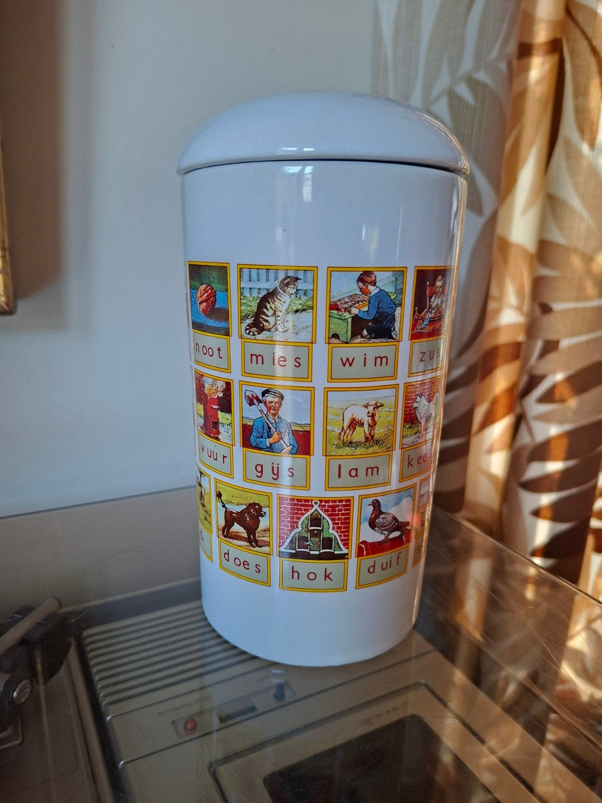 Leuke  voorraadpot Aap noot Mies, Gebruikt, Overige typen, Ophalen of Verzenden, Nvt