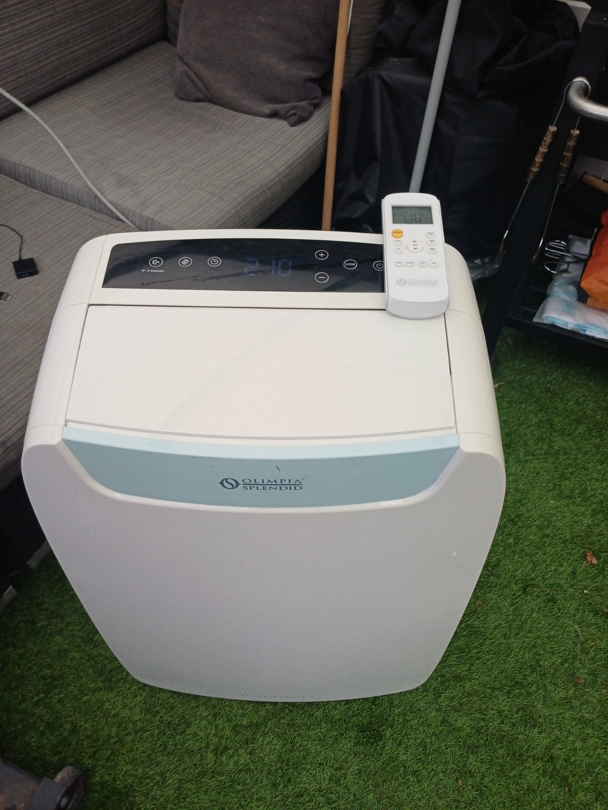 Olympia Splendid Mobiele Airco met Afstandsbediening, Ophalen, Gebruikt, Minder dan 60 m³, 3 snelheden of meer