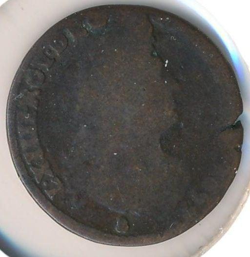 Frankrijk 1 Liard 1669-1707-T, Ophalen of Verzenden, Frankrijk, Losse munt