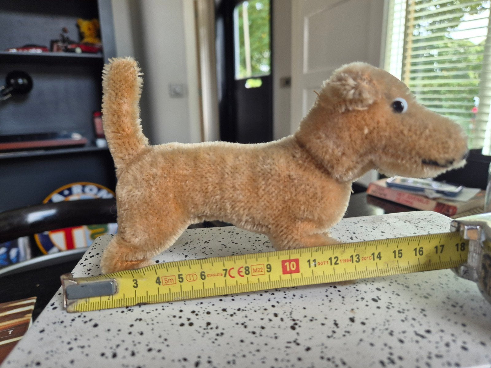 Vintage Steiff Teckel Hexie - 12 cm - Gerepareerd oor, Ophalen of Verzenden