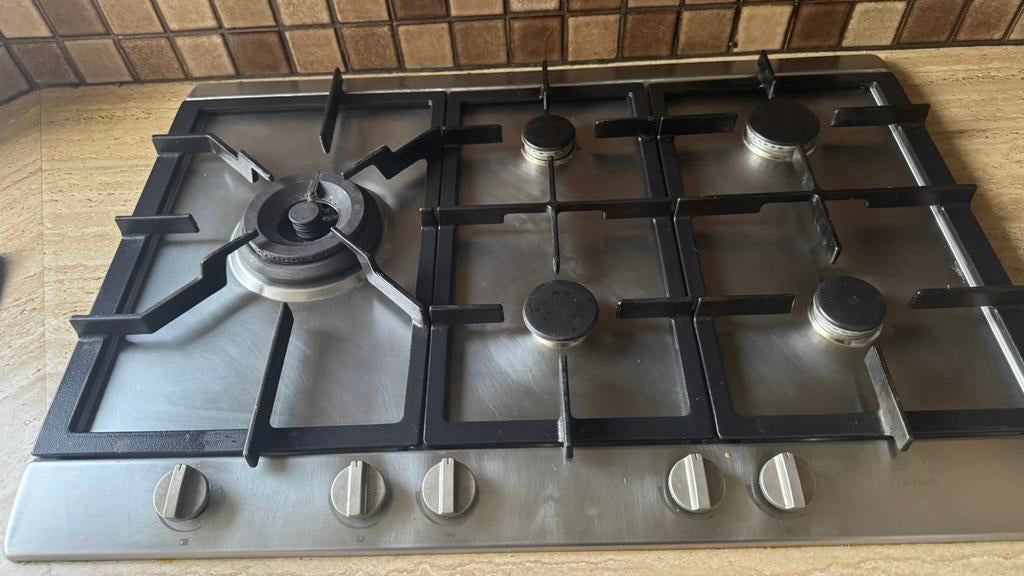 Groot gasstel., Witgoed en Apparatuur, Kookplaten, Ophalen, Gebruikt, Inbouw, Gas