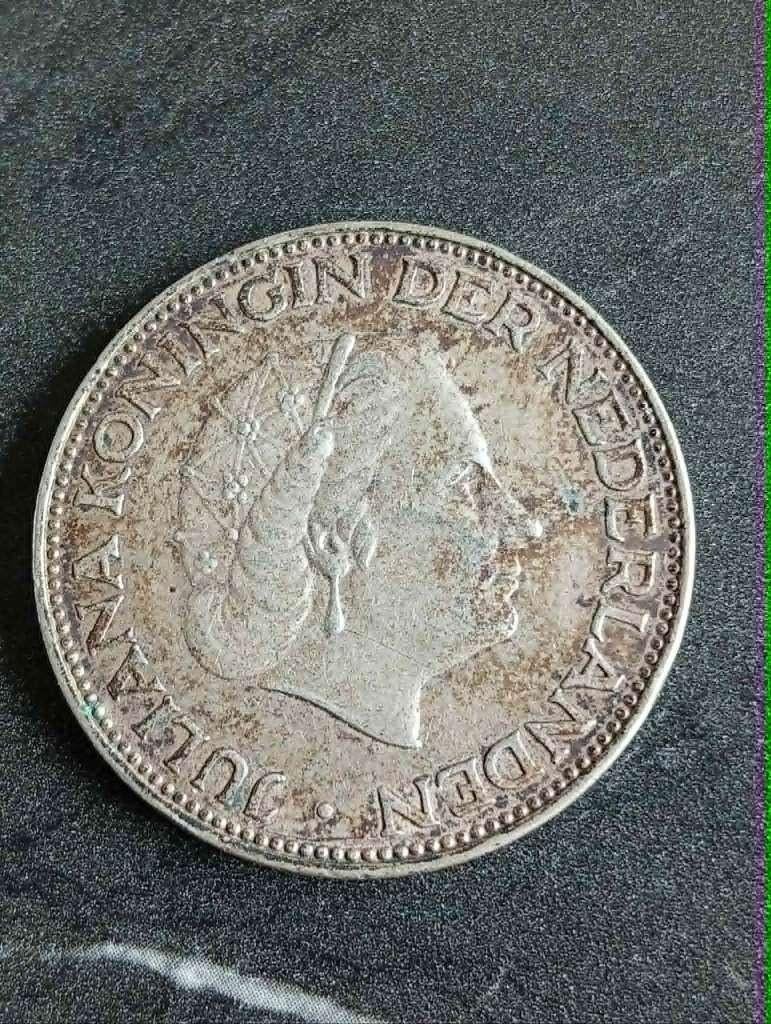 munten, Postzegels en Munten, Koningin Juliana, Zilver, Ophalen of Verzenden, Losse munt