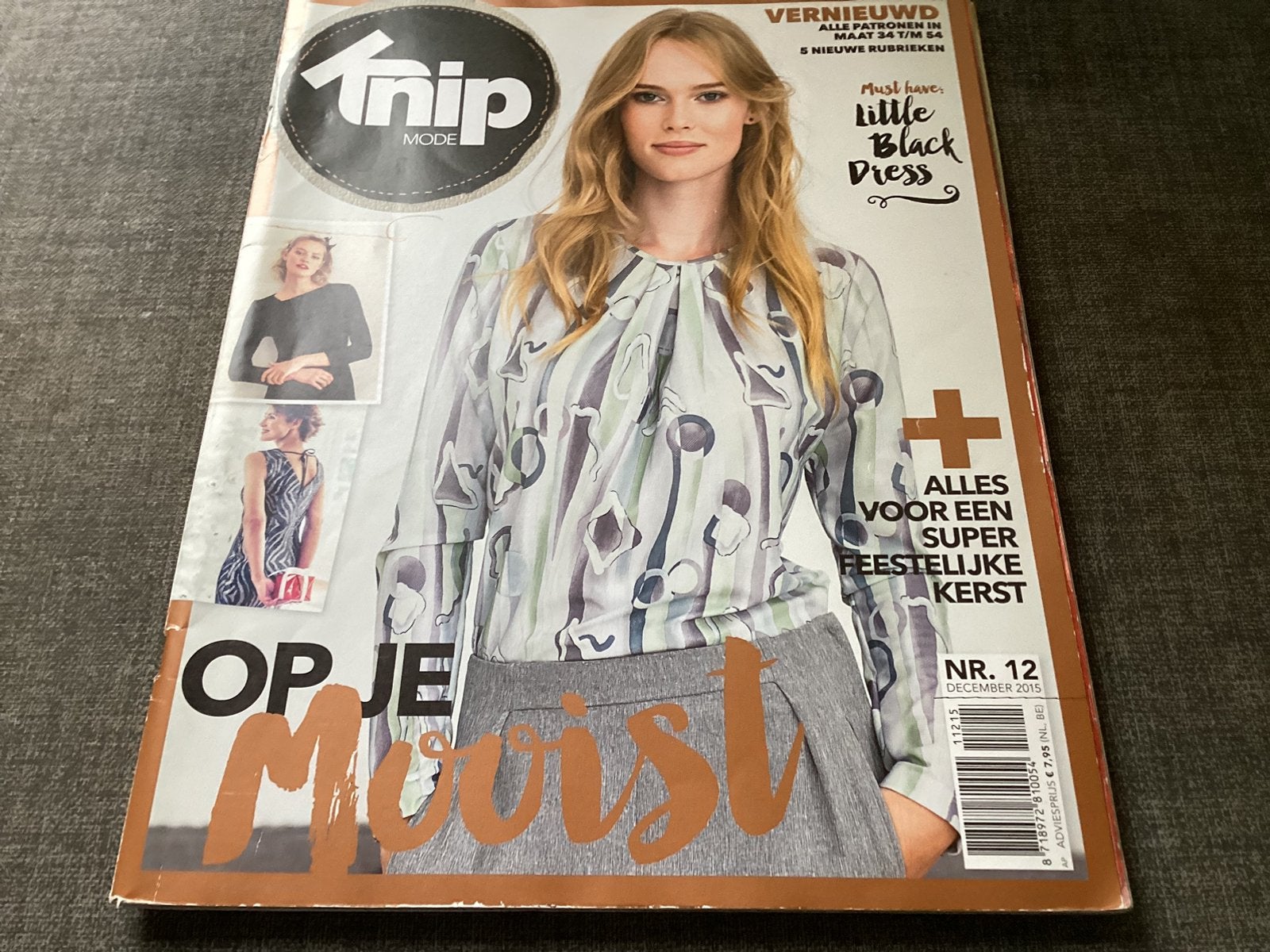 Knipmode 12 2015, Hobby en Vrije tijd, Ophalen of Verzenden, Zo goed als nieuw, Vrouw, Knipmode