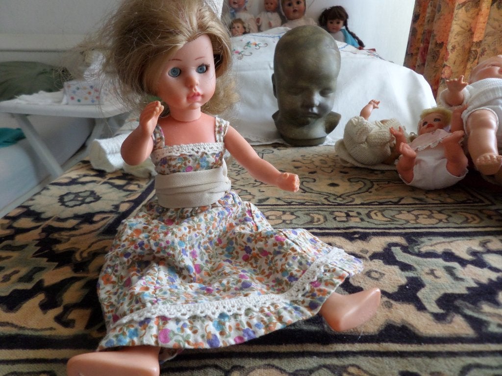 nostalgisch popje met schade 25 cm, Ophalen of Verzenden