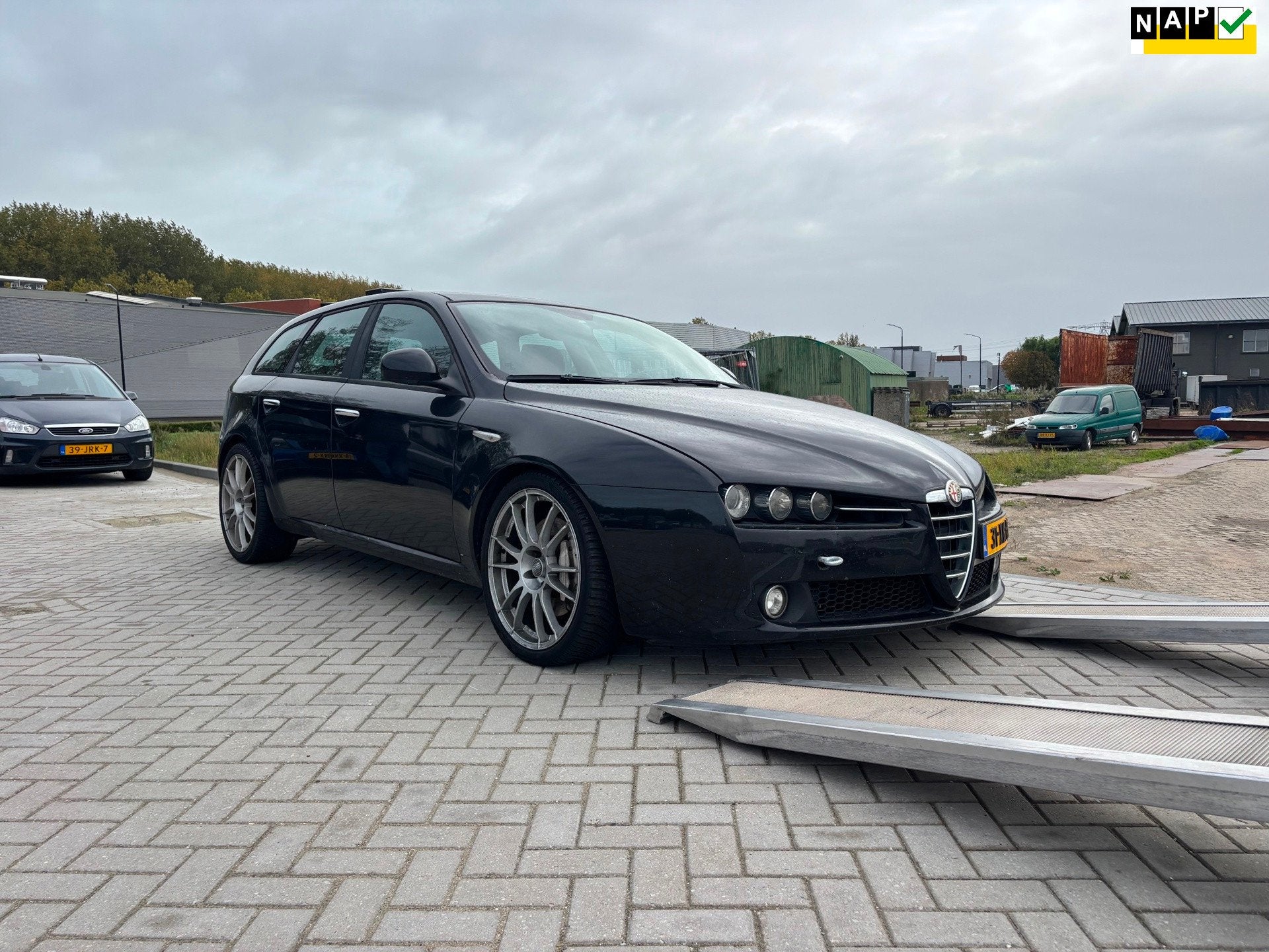 Alfa Romeo 159 Sportwagon 3.2 JTS Q4 TI, Auto's, 3195 cc, Zwart, Handgeschakeld, Vierwielaandrijving