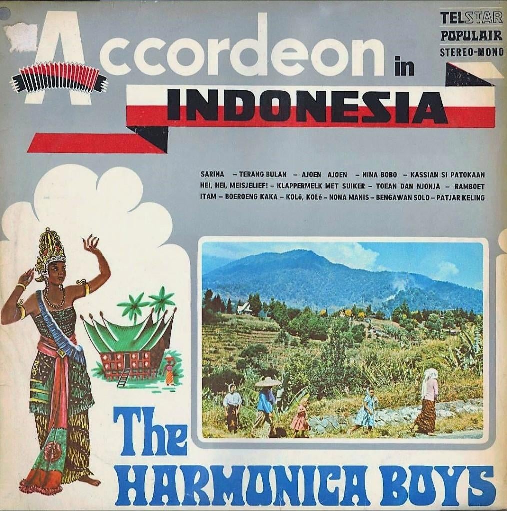 LP - The Harmonica Boys - Accordeon in Indonesia, Inclusief binnenhoes, Ophalen of Verzenden, Zo goed als nieuw, 12 inch