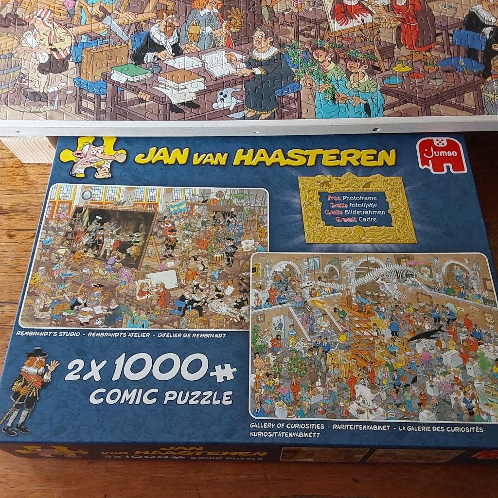 JvH Rembrandts atelier/Rariteitenkabinet, Hobby en Vrije tijd, Denksport en Puzzels, Ophalen, 500 t/m 1500 stukjes, Gebruikt, Legpuzzel