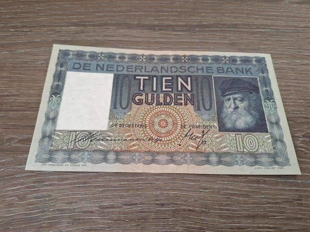 Prachtig biljet 10 gulden Grijsaard 1939, PL36b1, Ophalen of Verzenden, 10 gulden