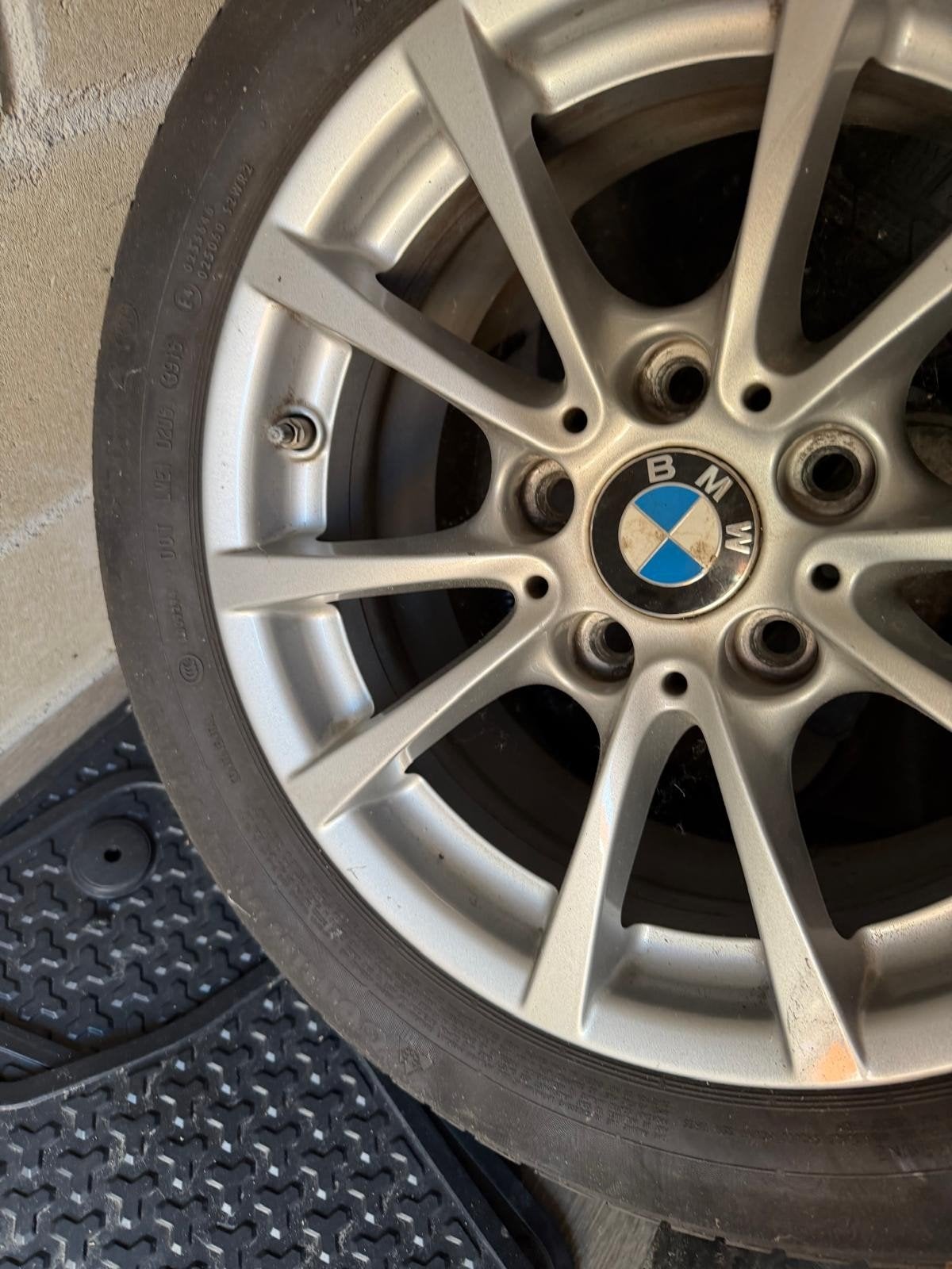BMW 16 inch velgen met winterbanden 205/55 R16, Gebruikt, 16 inch, Banden en Velgen, Personenwagen