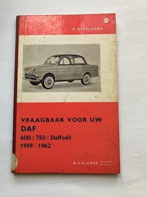 Vraagbaak voor uw DAF 600 / 750 / Daffodil 1959-1962, Auto diversen, Handleidingen en Instructieboekjes, Ophalen of Verzenden