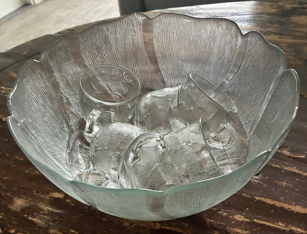 Bowschaal met 6 bijpassende glazen, Ophalen