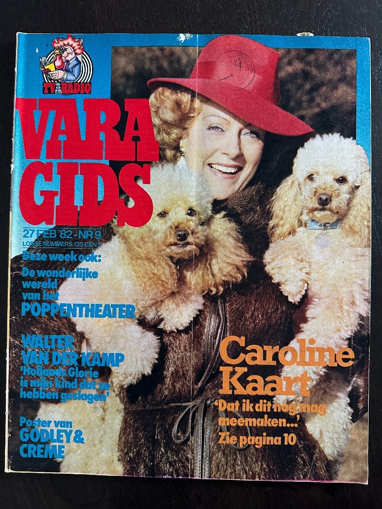VARA Gids 27 feb 1982, met Caroline Kaart, Codley & Creme, Boeken, Ophalen of Verzenden, Gelezen, Muziek, Film of Tv