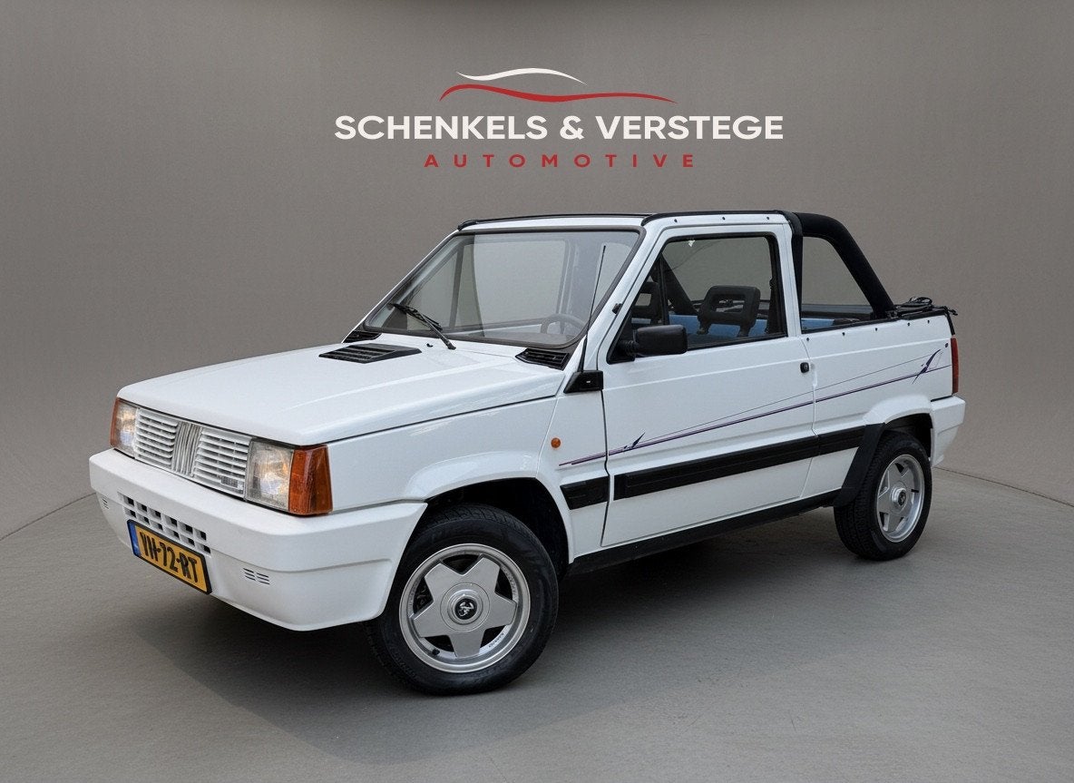 Fiat Panda 1000 L i.e. kat. Uniek Cabrioni , Origineel Neder, Voorwielaandrijving, Stof, Cabriolet, Wit