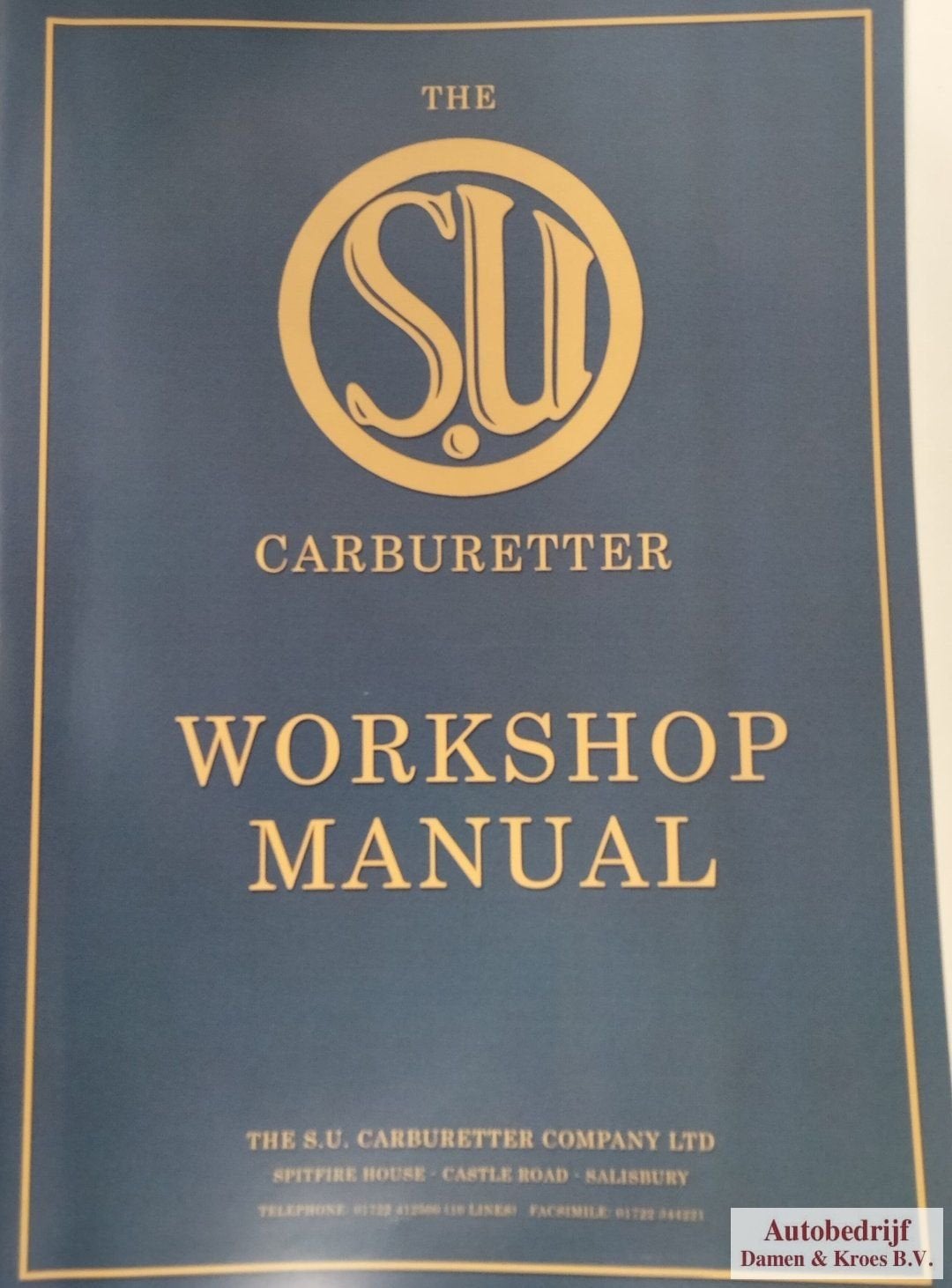 Workshop manual SU Carburetter GAC1044X, Ophalen of Verzenden