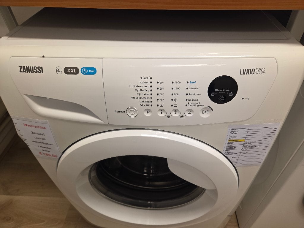 wasmachine Zanussi - 8kg - A+++, Ophalen, Italie, Minder dan 85 cm, 8 tot 10 kg