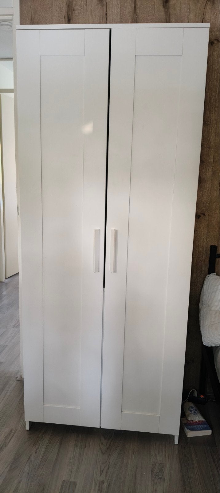 IKEA BRIMNES Kledingkast wit 78x50x190 cm, Ophalen, Met deur(en), Gebruikt, 50 tot 100 cm