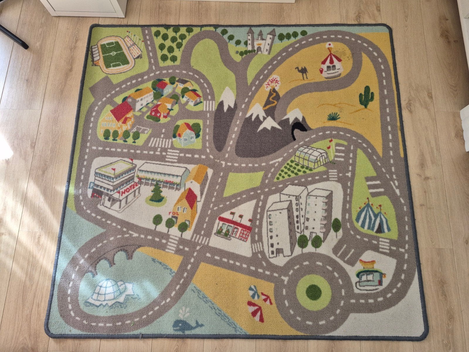 Ikea speelkleed kinderkamer 130x130 cm, Ophalen, Gebruikt, Rechthoekig, 100 tot 150 cm