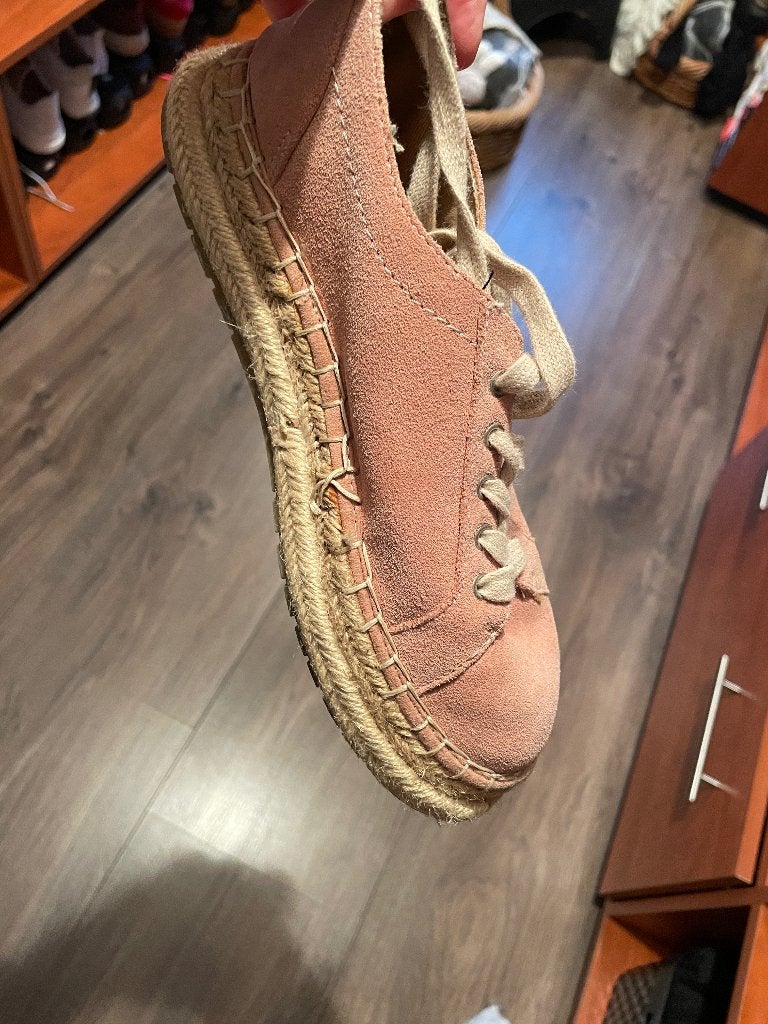 ZARA leren espadrilles ZGAN maat 36/37, Zara, Ophalen of Verzenden, Zo goed als nieuw, Espadrilles of Moccasins