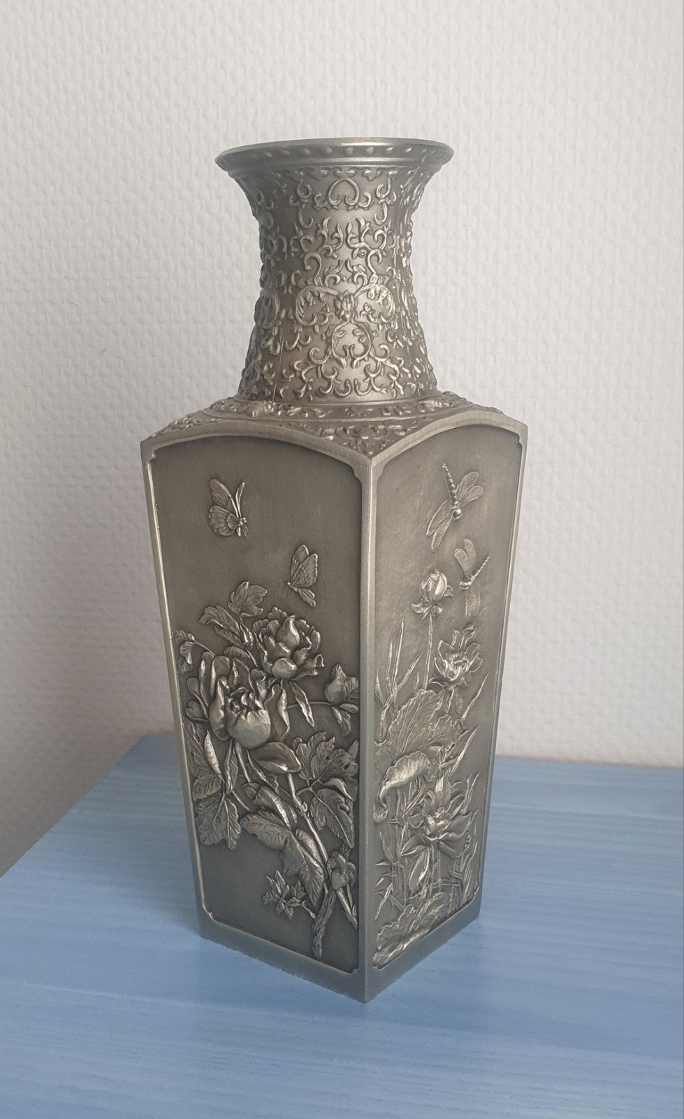Royal Selangor Four Seasons Tinnen Vaas - Antiek, Ophalen of Verzenden