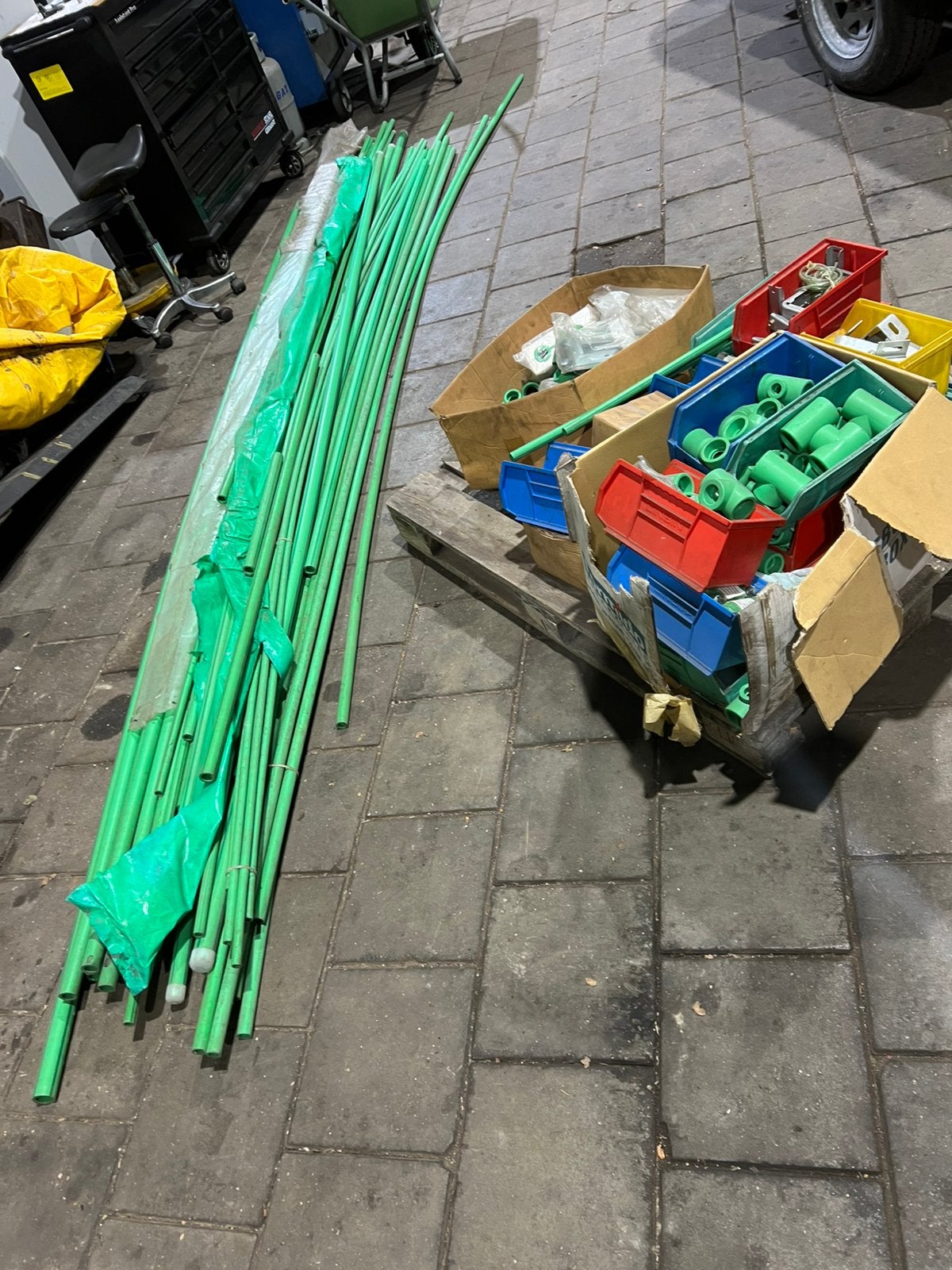 Partij werkplaats leiding buis nieuw lucht water gas, Ophalen, Overige materialen, 6 meter of meer, Overige typen