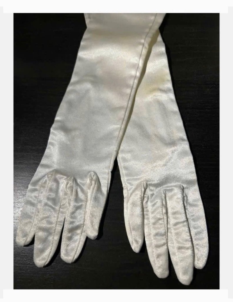 Oude sleetse antieke lange handschoenen bv. voor paspop, Maat 38/40 (M), Ophalen of Verzenden, X, X
