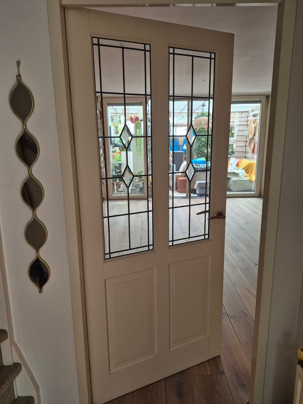 Cando opdek binnendeur rechtsdraaiend met glas, Ophalen