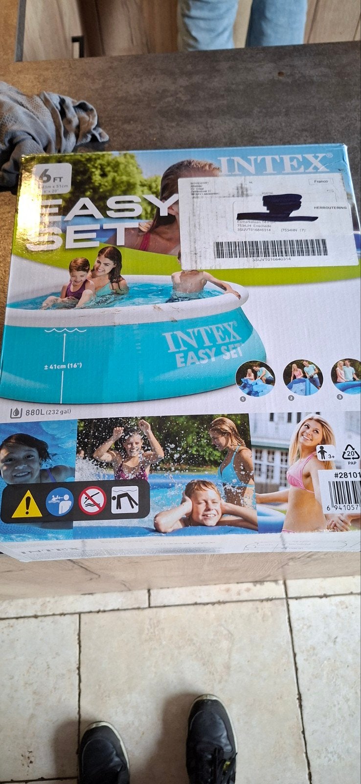 Intex Easy Set Opblaaszwembad - 1.83m x 51cm, Ophalen, Minder dan 80 cm, Opblaaszwembad, Rond