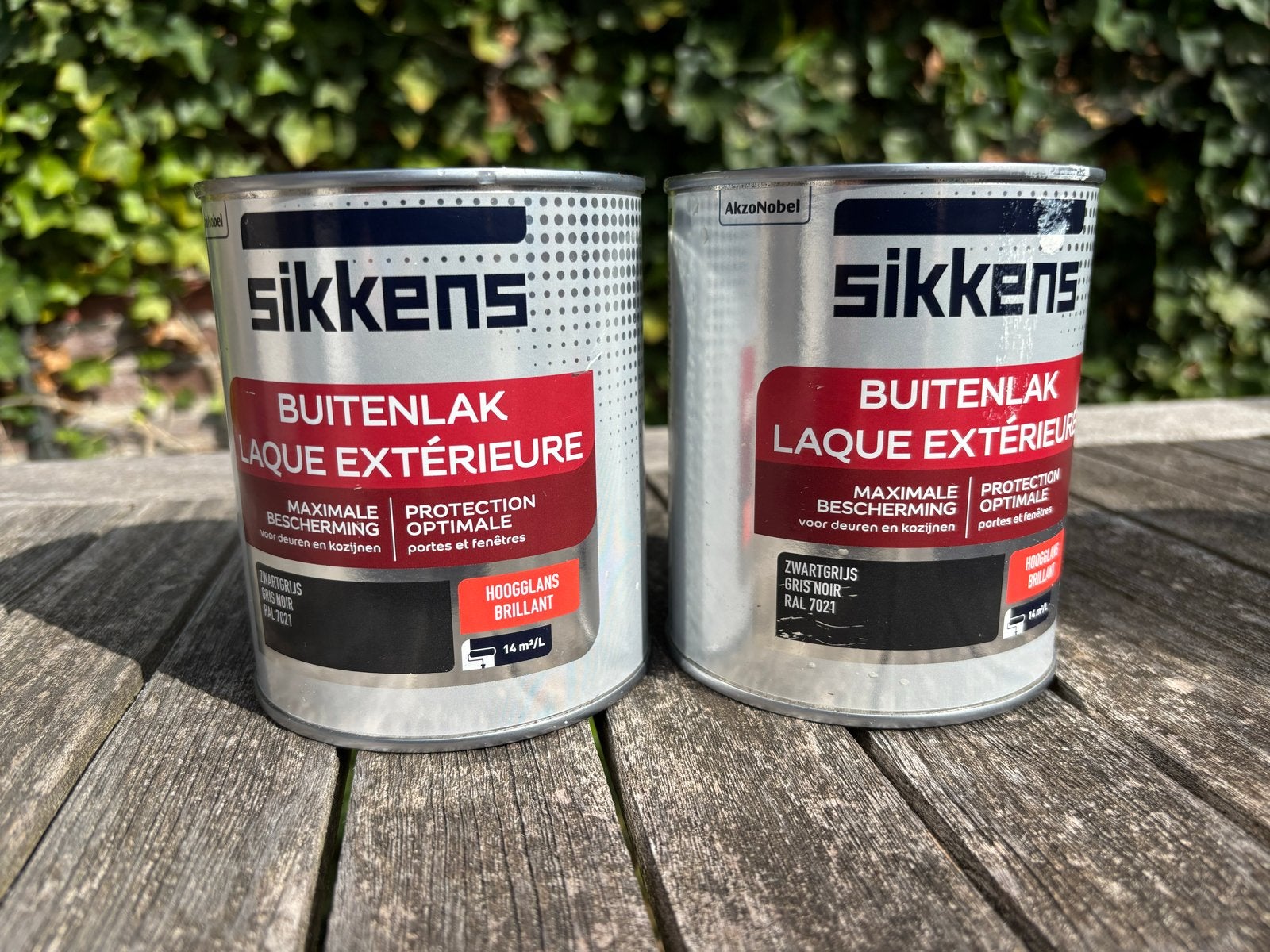 Sikkens Buitenlak Hoogglans Zwartgrijs RAL 7021 (2x 0,75L), Ophalen, Nieuw, Overige typen