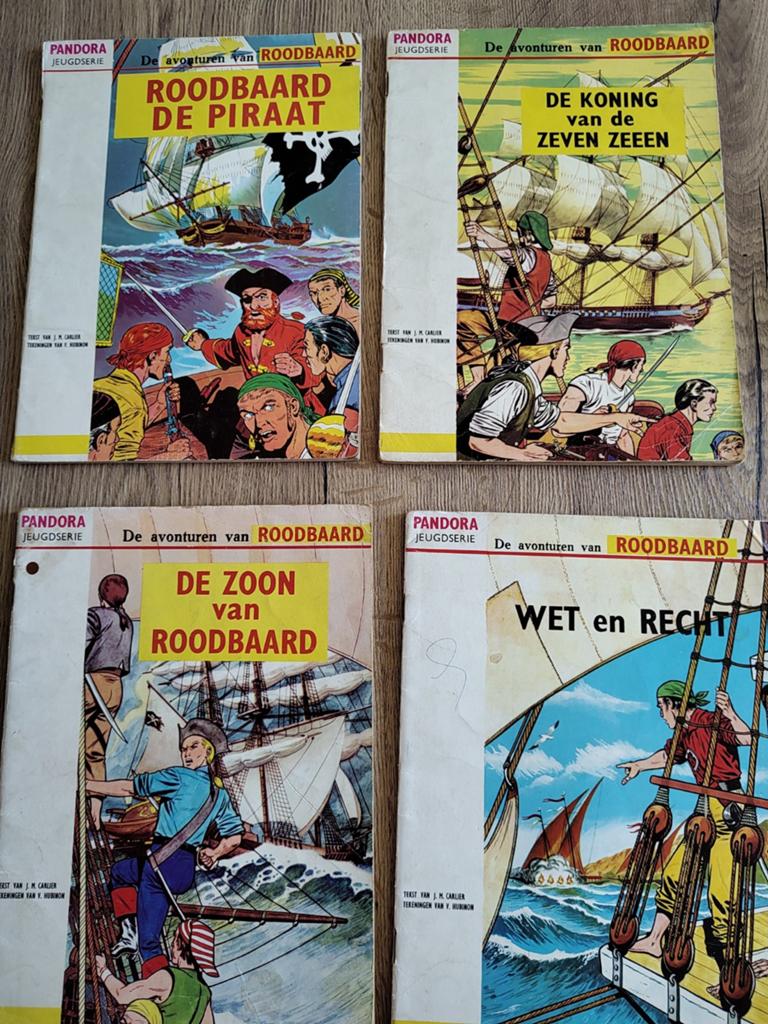 Roodbaard - zeldzaam - 4 delen Pandora Jeugdserie, Boeken, Stripboeken, Meerdere stripboeken, Ophalen of Verzenden, Gelezen, Jean-Michel Charlier