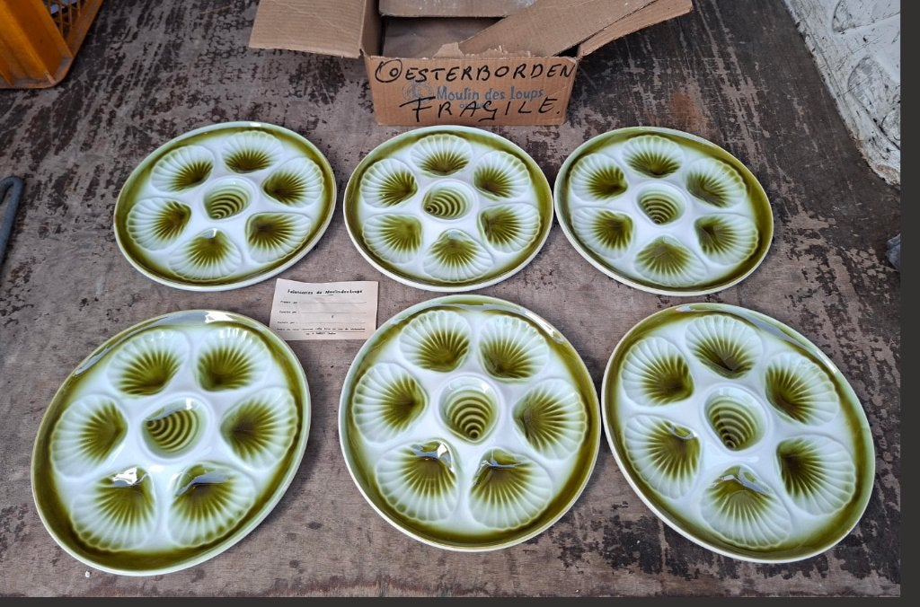 SET(6) VINTAGE FRANSE OESTERBORDEN, Ophalen
