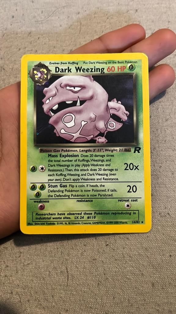Dark weezing holo, Ophalen of Verzenden, Gebruikt, Losse kaart, Foil