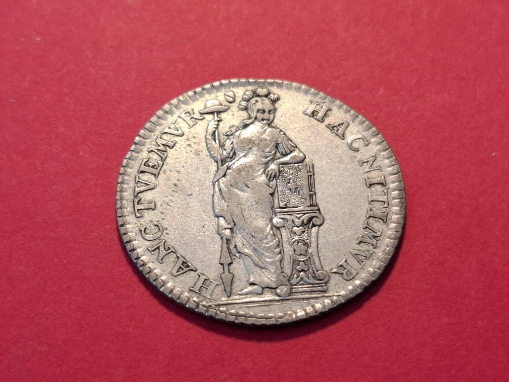 Kwart gulden of muntmeesterpenning 1758 Utrecht, Postzegels en Munten, Munten | Nederland, Vóór koninkrijk, Zilver, 25 cent, Ophalen of Verzenden