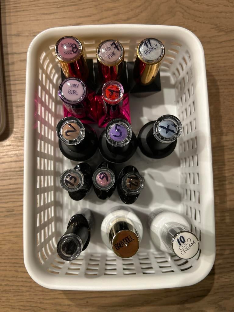 BIAB kleuren en gels - diverse merken, weinig gebruikt, Overige kleuren, Ophalen of Verzenden, Zo goed als nieuw, Handen en Nagels