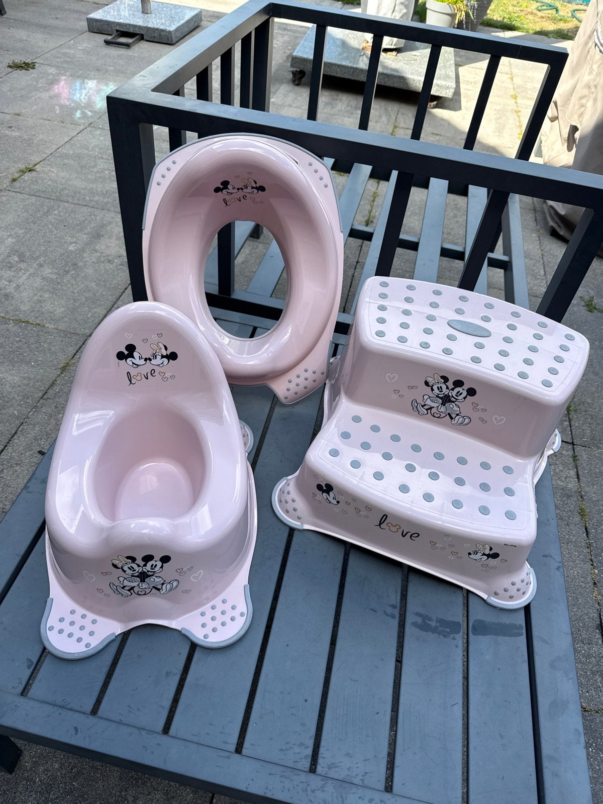 Minnie Mouse Potje, Toiletverkleiner en Opstapje Set, Ophalen, Gebruikt