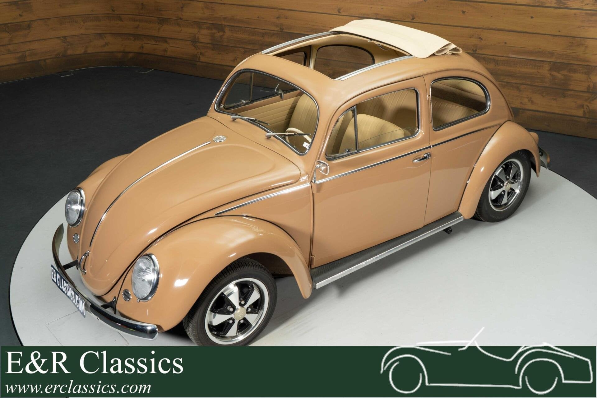 Volkswagen Kever Ovaal Ragtop | 1957, Achterwielaandrijving, Beige, 39 pk, Bedrijf