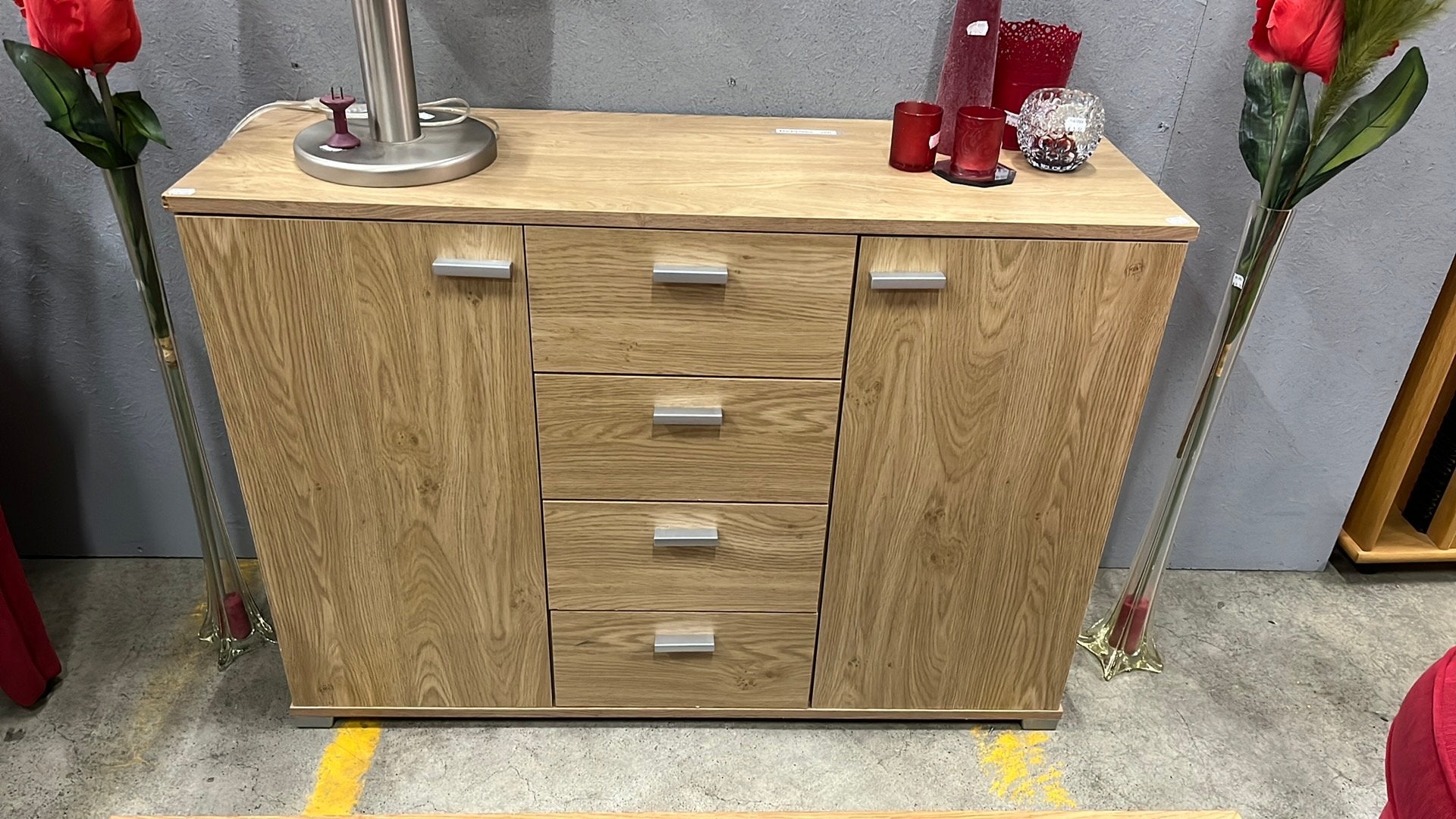 Dressoir WD-028 MP266 met 2 deurtjes en 4 laden, Ophalen of Verzenden, Gebruikt, 25 tot 50 cm, Minder dan 100 cm