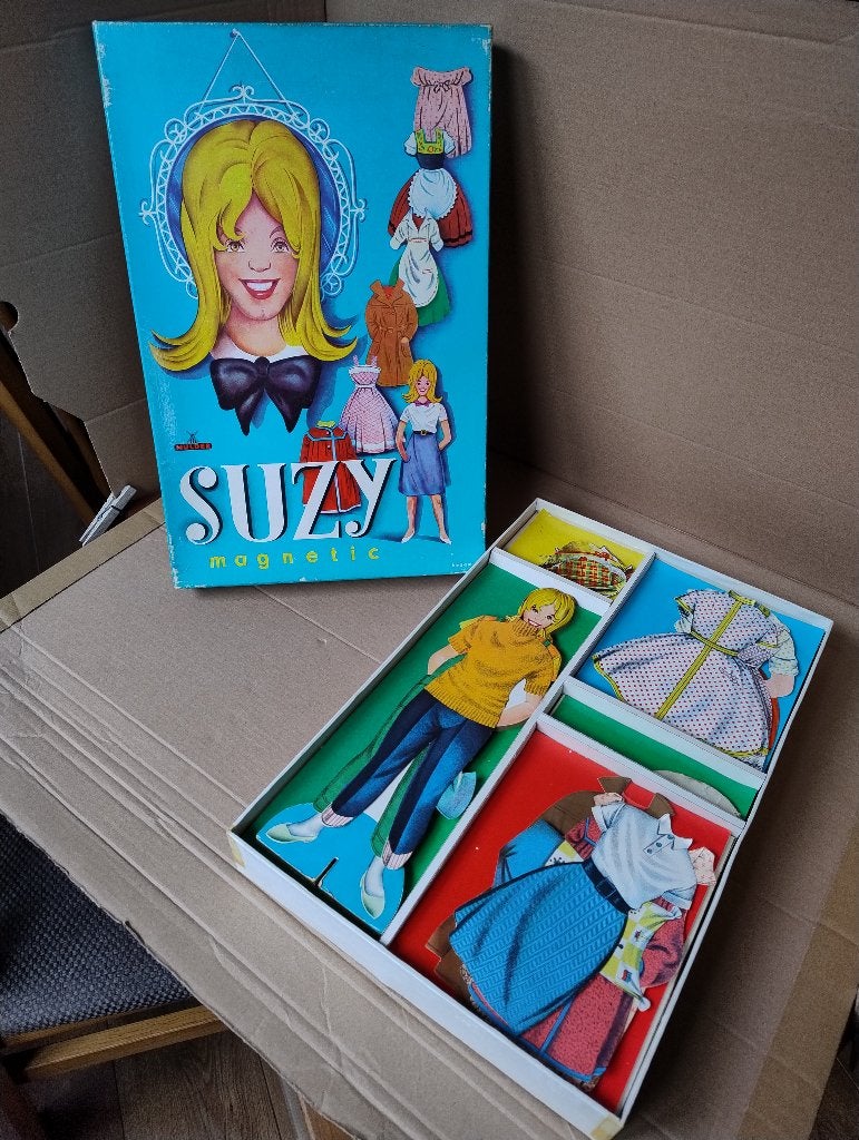 Suzy Magnetic vintage mode aankleed spel uit de jaren '70, Ophalen of Verzenden, Gebruikt, Overige typen