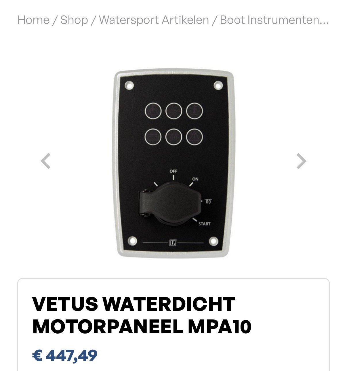 Vetus MPA10 motorpaneel nieuw, Ophalen, Nieuw, Motor en Techniek