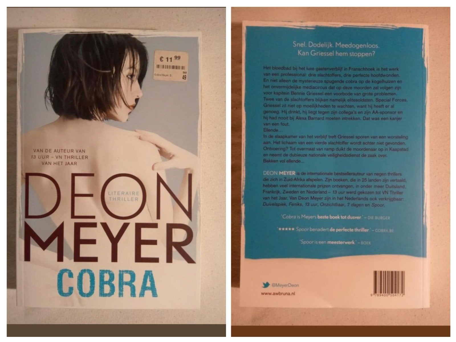 Deon Meyer - Cobra., Ophalen of Verzenden, Zo goed als nieuw