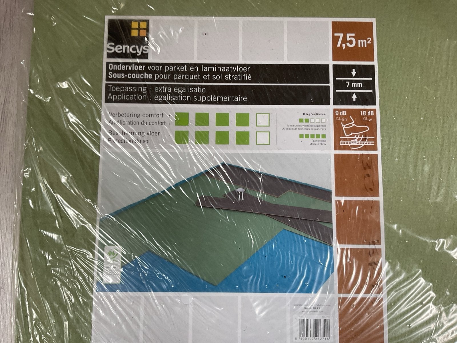 Ondervloer groene platen 85x59 cm, 7 mm dik (11 stuks), Ophalen, Overige materialen, 30 cm of meer, 50 tot 150 cm