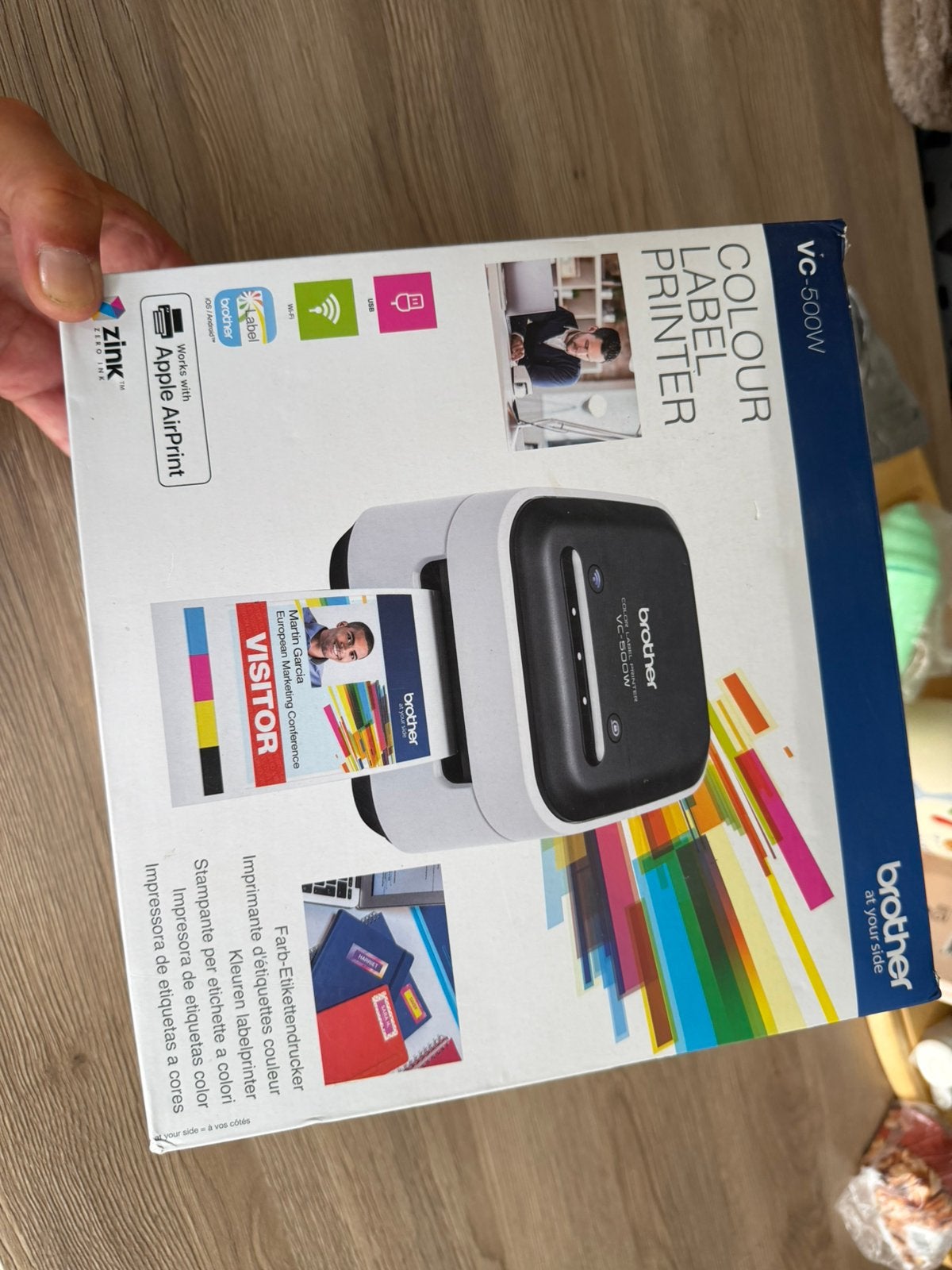 Brother VC-500W kleuren labelprinter + 4 cassettes Compleet, Ophalen of Verzenden, Zo goed als nieuw