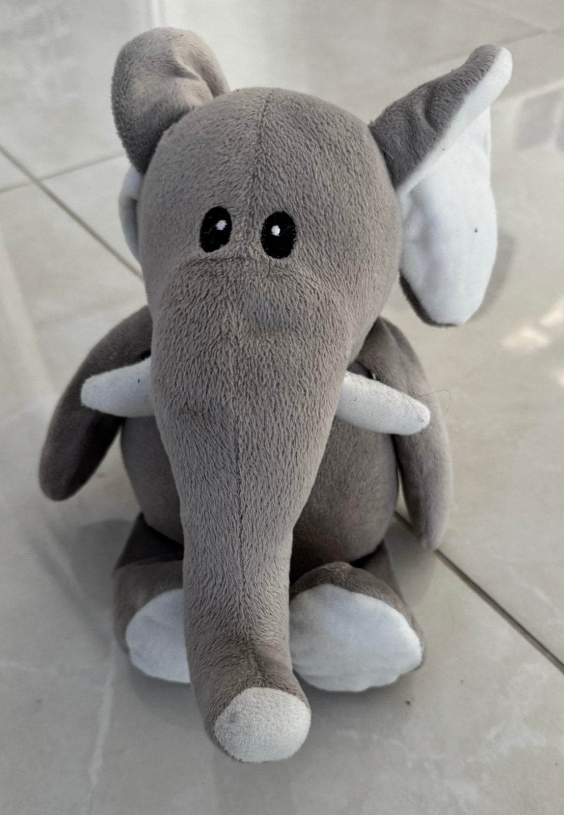 Olifant deurstopper grijs wit 25 cm hoog, Ophalen of Verzenden, Gebruikt