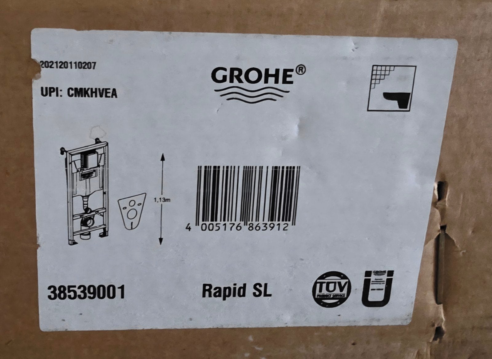 Grohe Rapid SL WC inbouwreservoir 1.13m, Ophalen of Verzenden