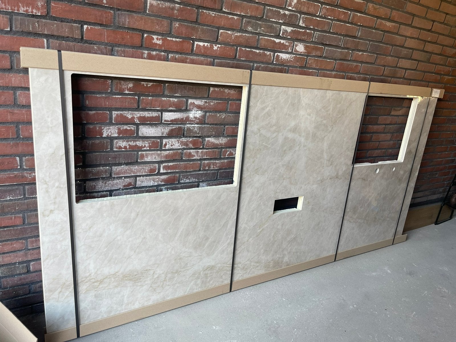 Taj Mahal Almond Ceramic keukenblad, Huis en Inrichting, Keuken | Keukenelementen, Ophalen, 100 tot 150 cm, 200 cm of meer, Beige