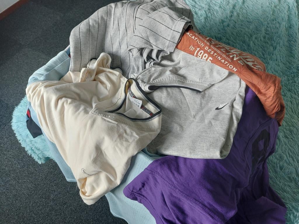 Grote kledingbundel heren - Diverse merken en stijlen, Kleding | Heren, Overige Herenkleding, Ophalen, Gedragen, Diverse merken