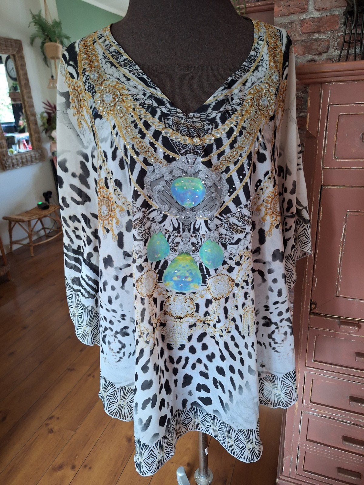 Voile tuniek maat m l xl xxl, Ophalen of Verzenden, Zo goed als nieuw, Grijs, Blouse of Tuniek