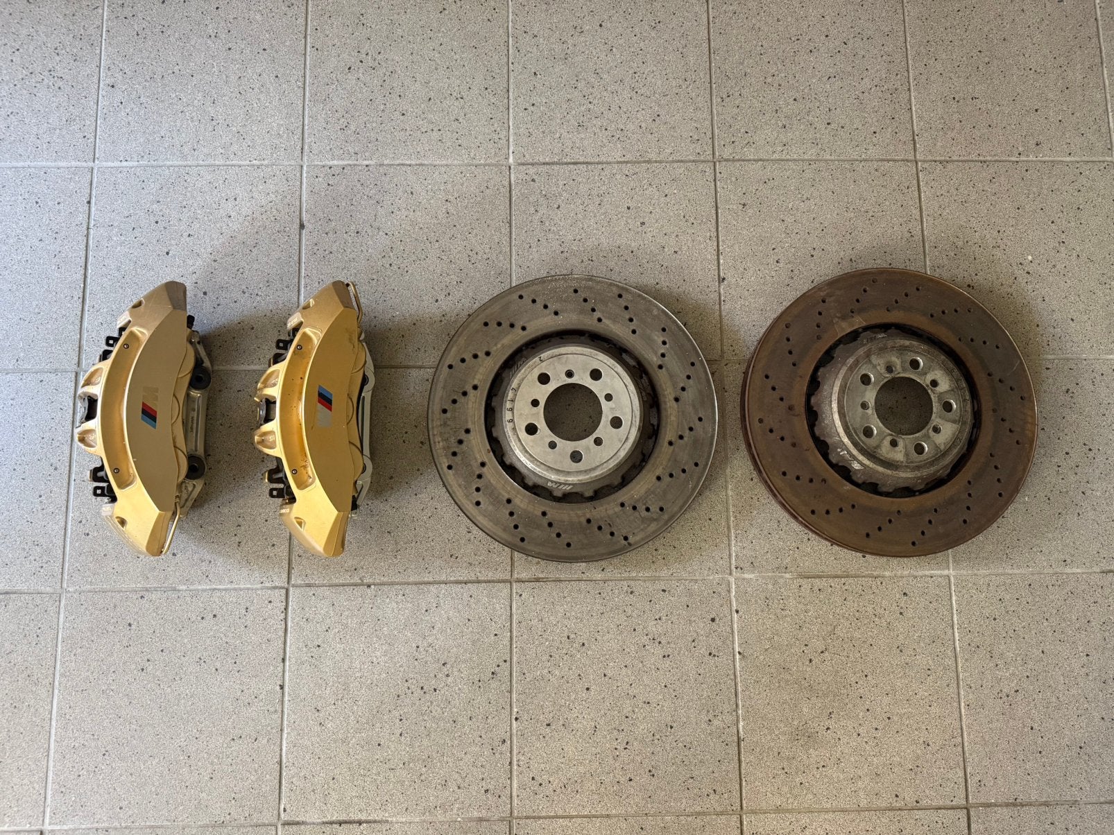 BMW M4 F82 6-pots Brembo remmenset – 400mm stalen schijven, Ophalen, Gebruikt, BMW
