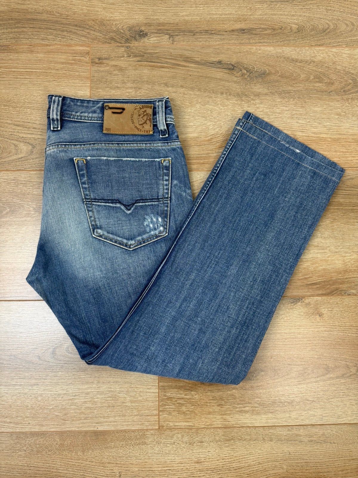 Diesel Jeans Viker Blauw Maat W34 L32, Verzenden, Zo goed als nieuw, Blauw, W33 - W34 (confectie 48/50)