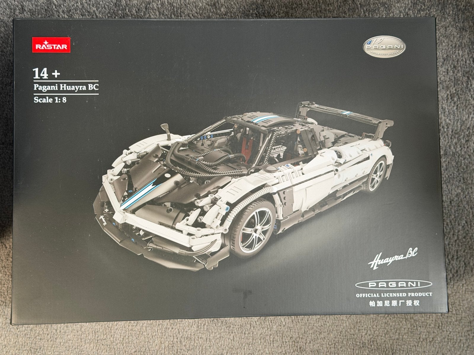 Nieuwe Rastar Pagani Huayra BC bouwset 1:8 schaal, Ophalen of Verzenden, Nieuw, Overige merken