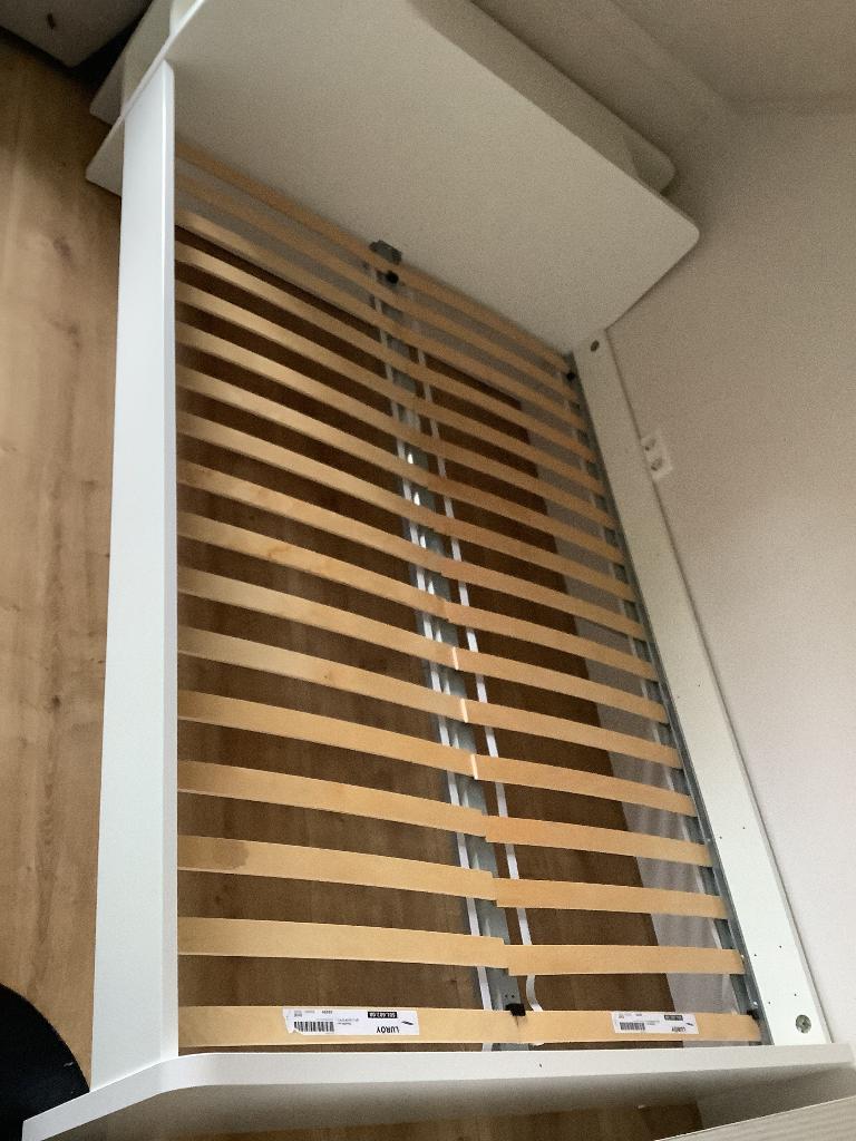 IKEA bed 140x200 cm, wit, Huis en Inrichting, Slaapkamer | Bedden, Ophalen, Verstelbaar, Wit, 140 cm